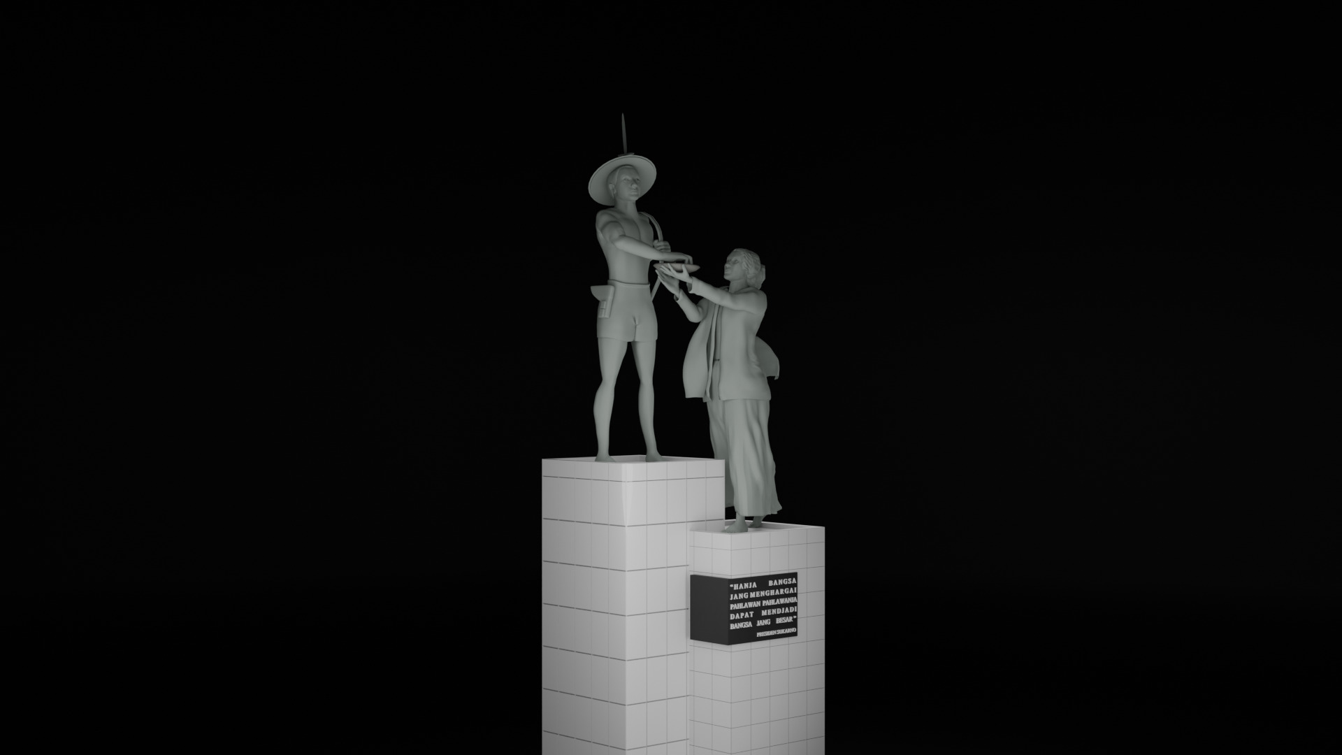 Heroes Monument Tugu Tani 3D model_2