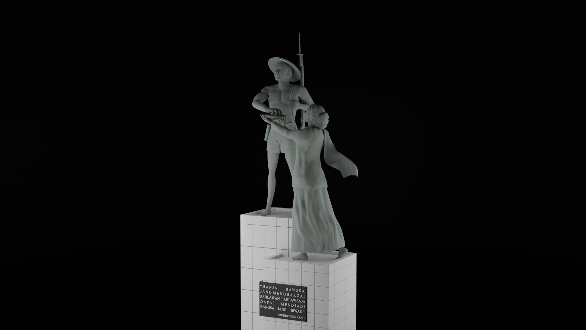 Heroes Monument Tugu Tani 3D model_15