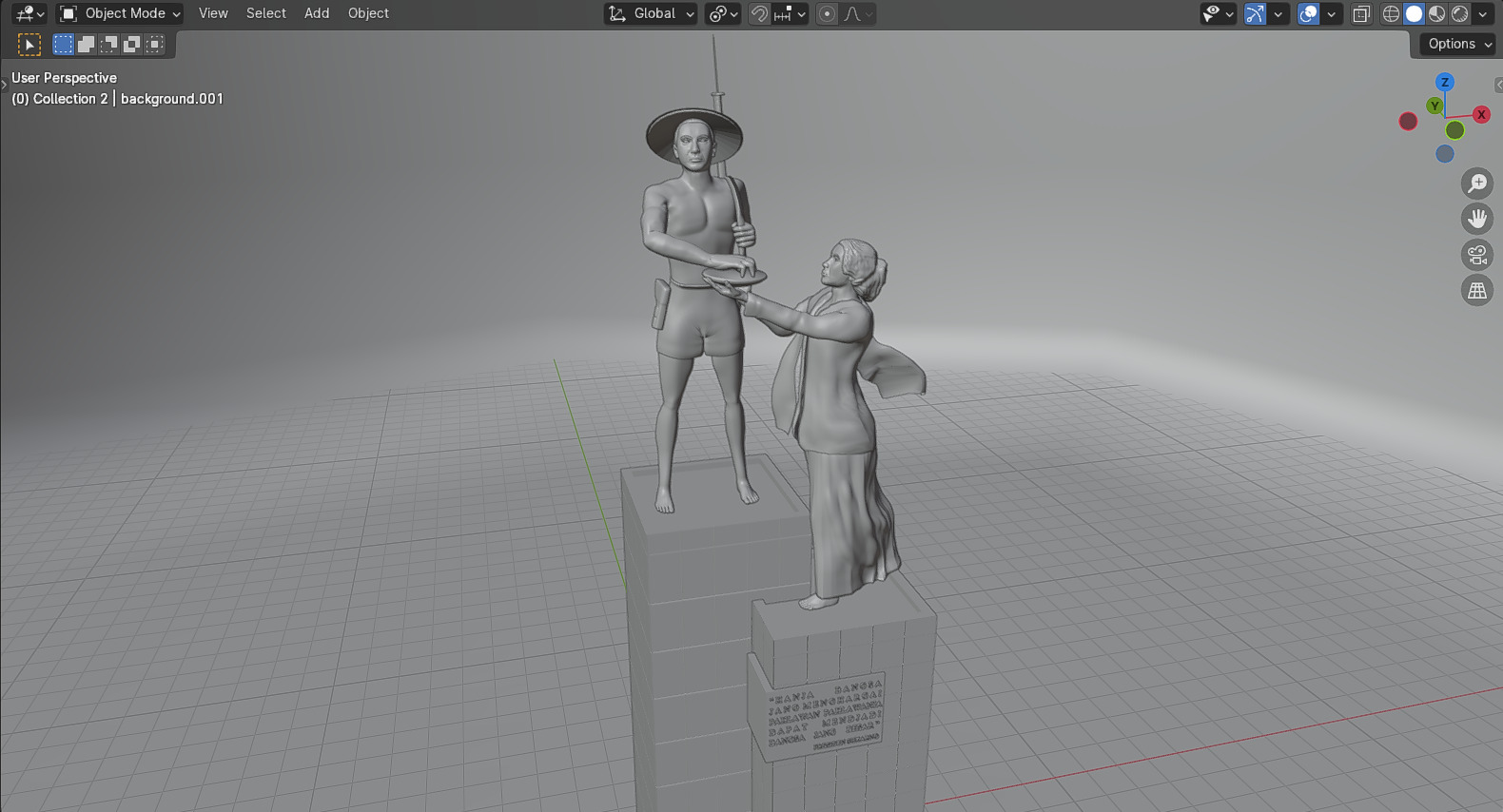 Heroes Monument Tugu Tani 3D model_28