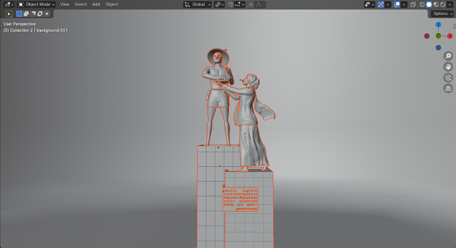 Heroes Monument Tugu Tani 3D model_30