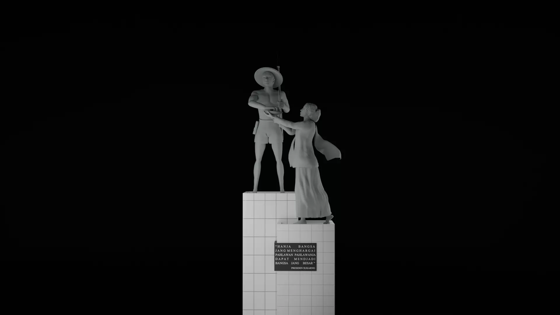 Heroes Monument Patung Tugu Tani 3D model