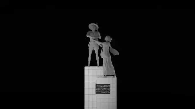 Heroes Monument Tugu Tani 3D model