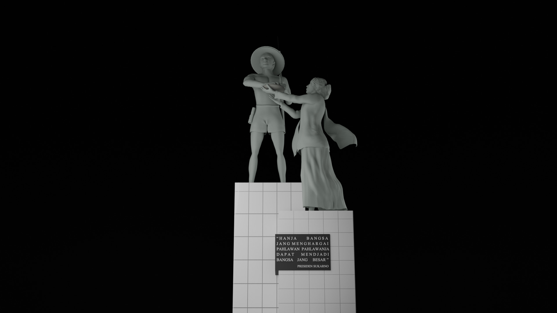 Heroes Monument Tugu Tani 3D model_21