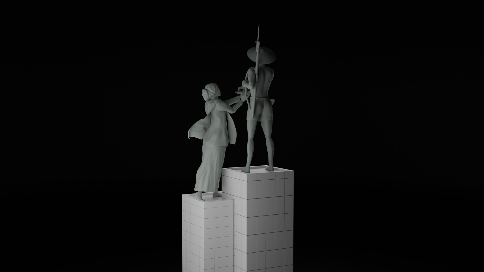 Heroes Monument Tugu Tani 3D model_11