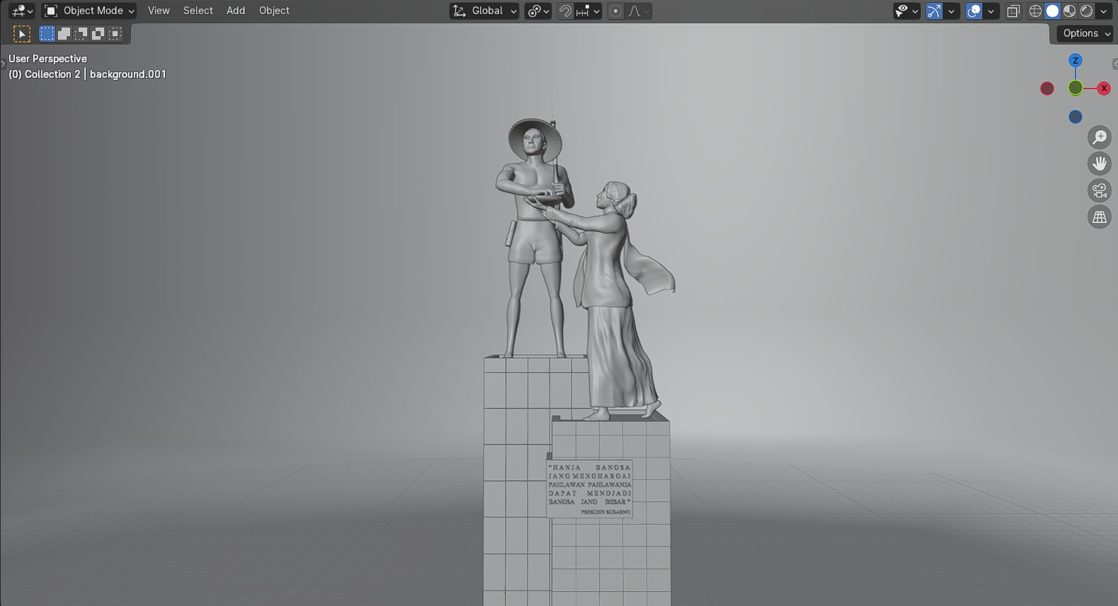 Heroes Monument Tugu Tani 3D model_29