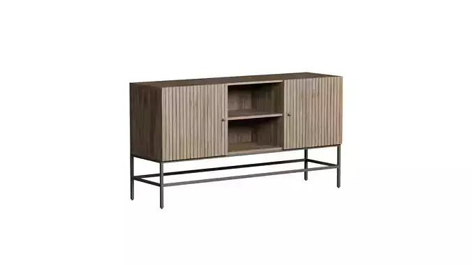Dark Oak Wood Sideboard