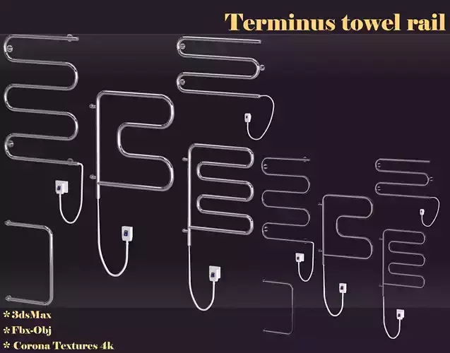 terminus towel rail-max 3D model