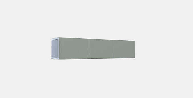 BESTA TV bench with doors 19 Low-poly 3D model