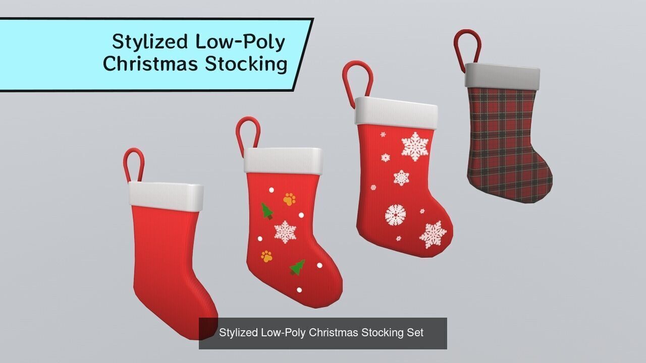 Stylized Low-Poly Christmas Collection _10