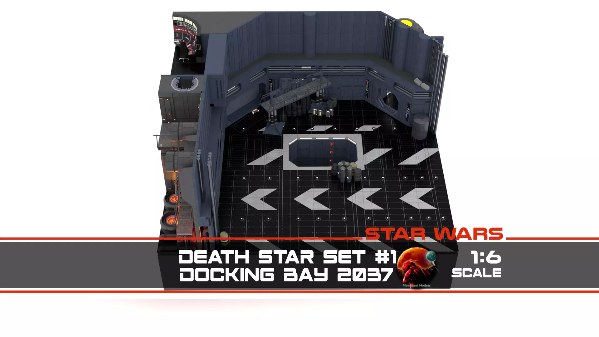 Set 1 - Death Star Docking bay 2037 1-6 scale Hottoys  3D Model Collection_0