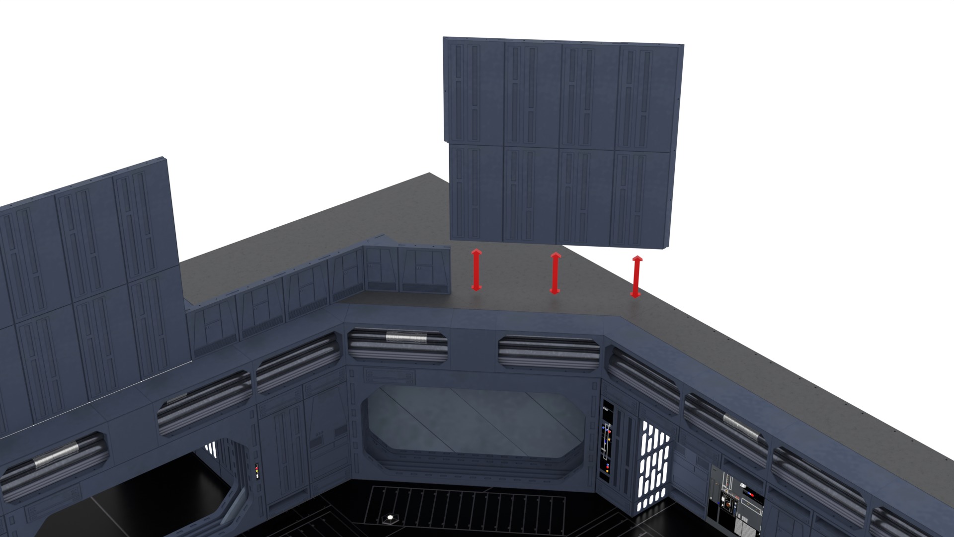 Set 1 - Death Star Docking bay 2037 1-6 scale Hottoys  3D Model Collection_80