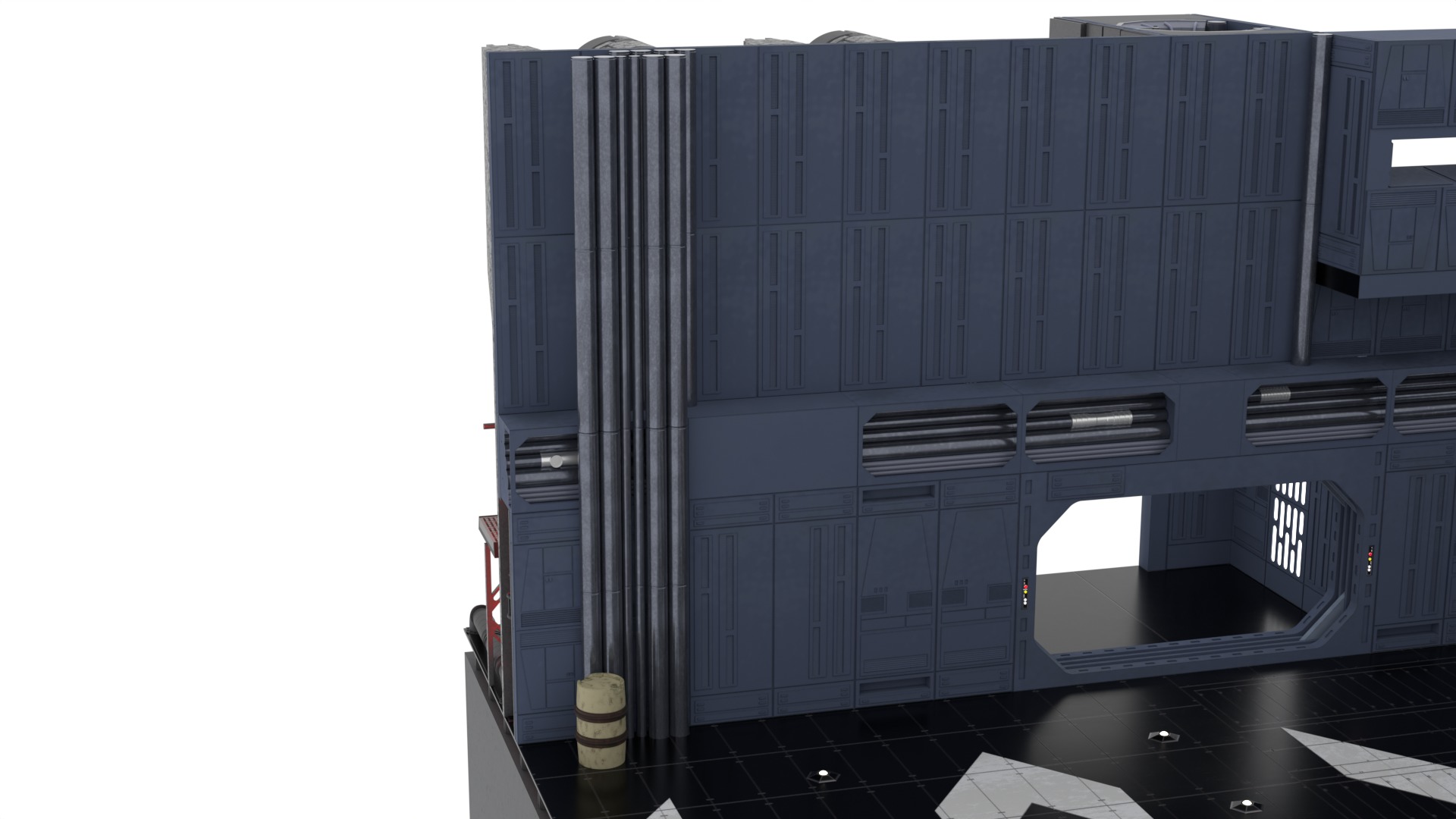 Set 1 - Death Star Docking bay 2037 1-6 scale Hottoys  3D Model Collection_87