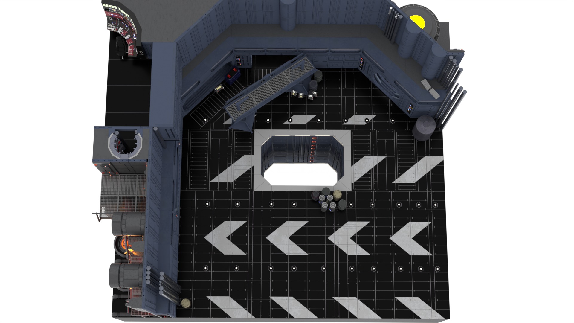 Set 1 - Death Star Docking bay 2037 1-6 scale Hottoys  3D Model Collection_4