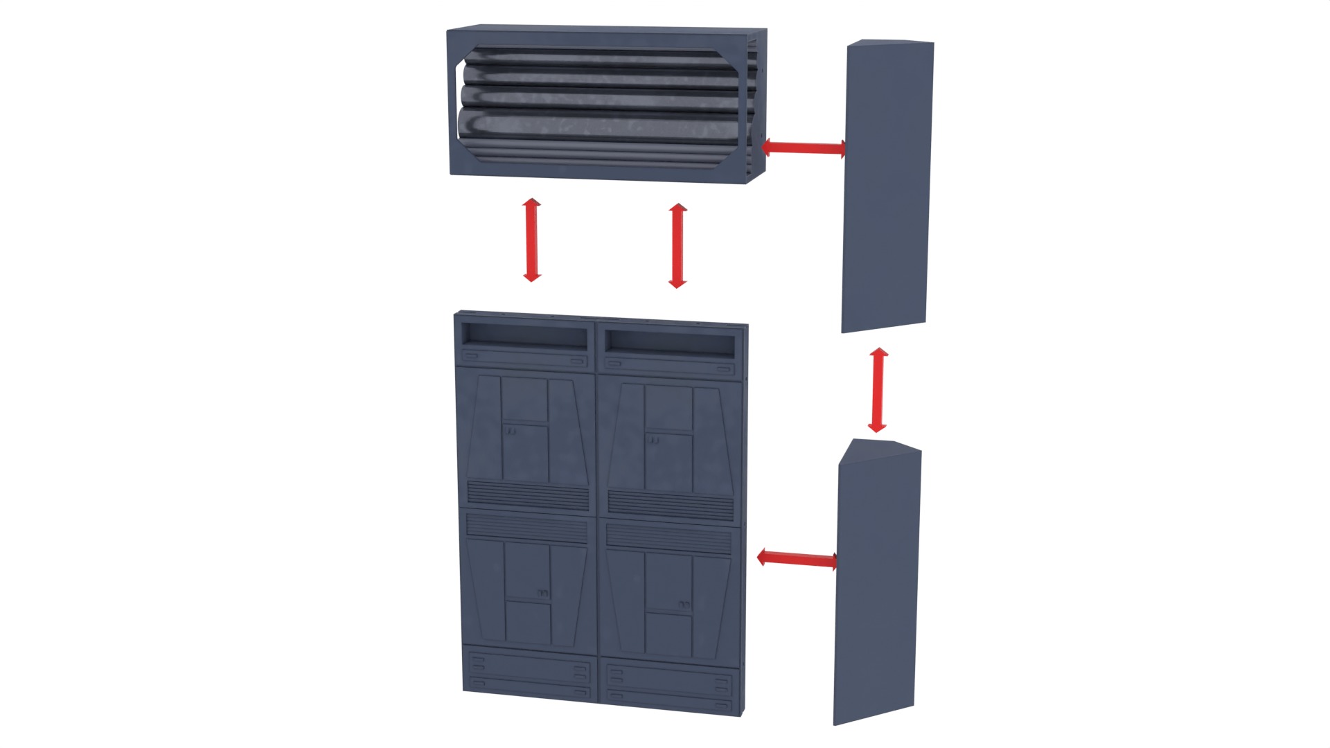Set 1 - Death Star Docking bay 2037 1-6 scale Hottoys  3D Model Collection_37