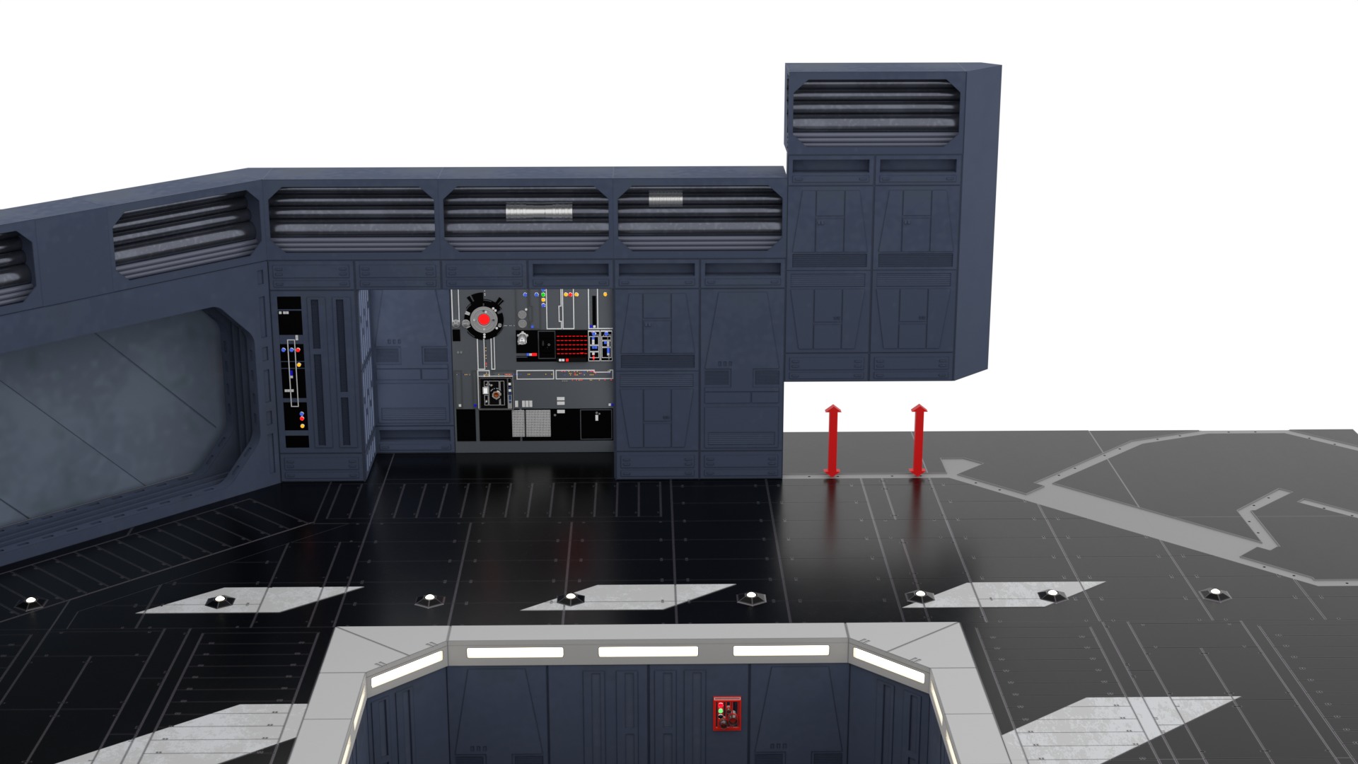 Set 1 - Death Star Docking bay 2037 1-6 scale Hottoys  3D Model Collection_73