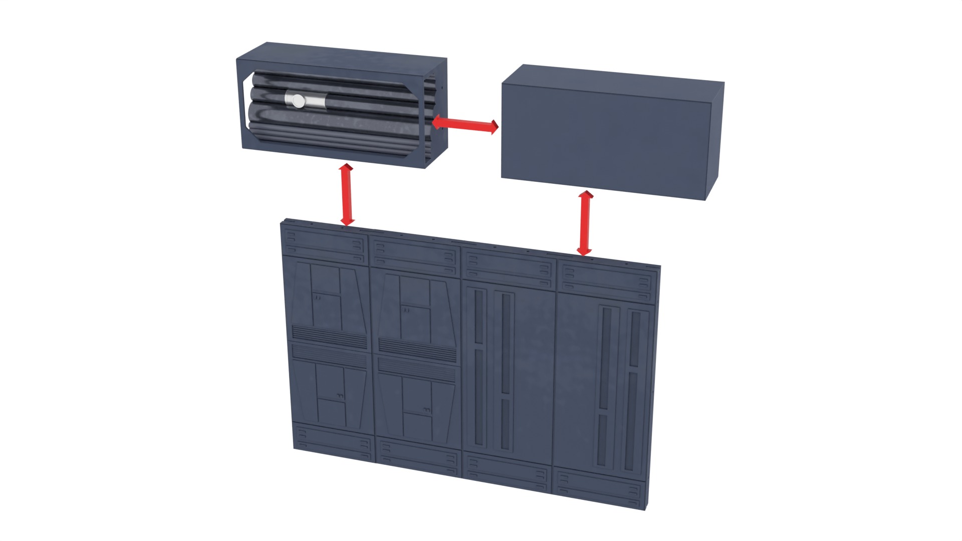 Set 1 - Death Star Docking bay 2037 1-6 scale Hottoys  3D Model Collection_30