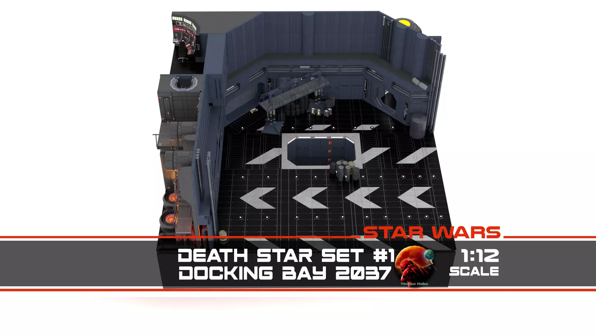 Set 1 - Death Star Docking bay 2037 1-12 scale Blackseries 3D Model Collection_0