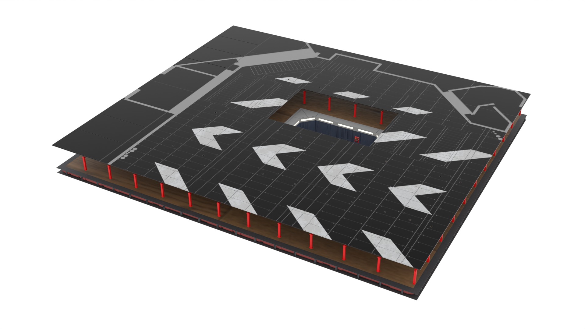 Set 1 - Death Star Docking bay 2037 1-12 scale Blackseries 3D Model Collection_67