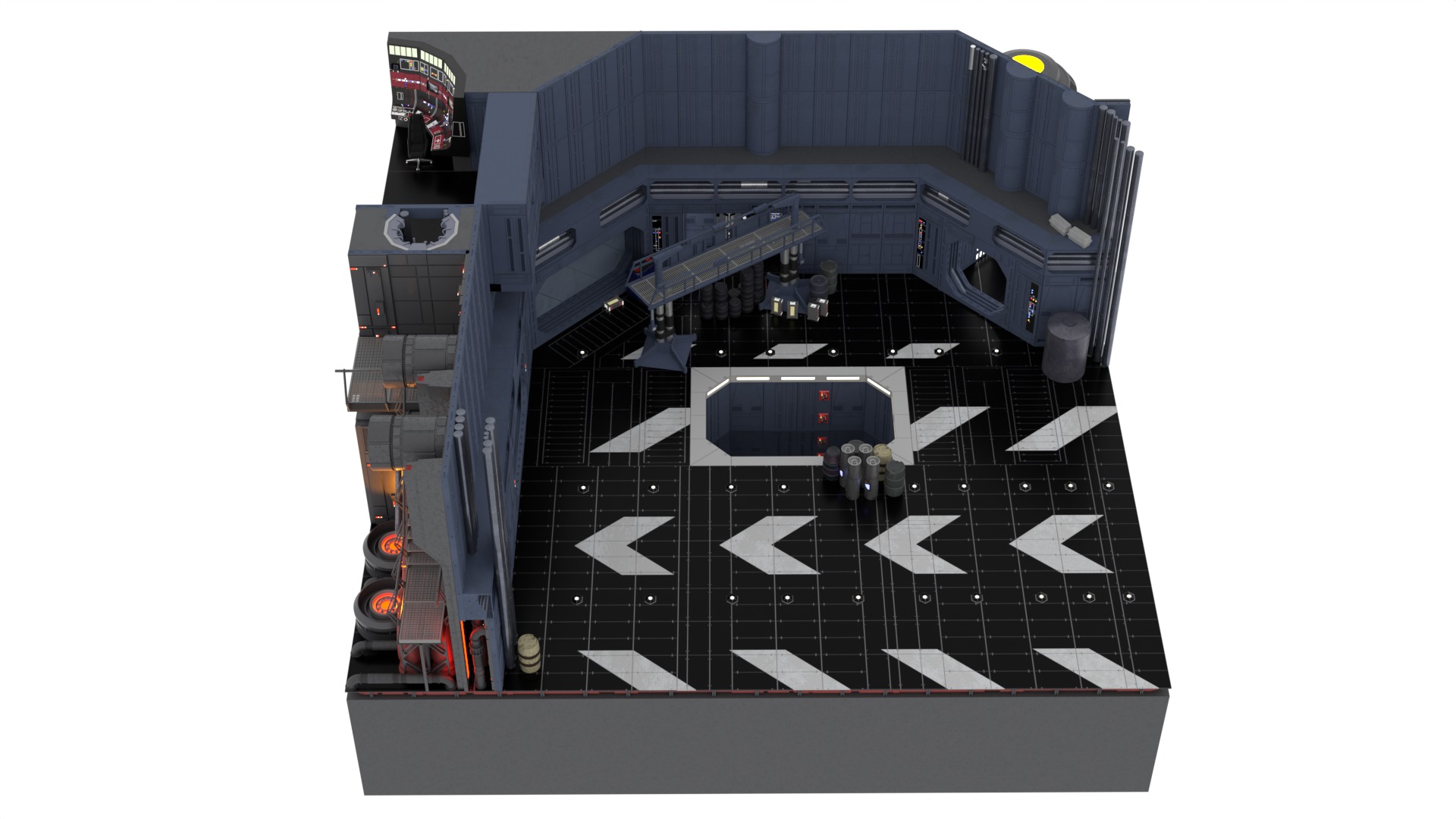 Set 1 - Death Star Docking bay 2037 1-12 scale Blackseries 3D Model Collection_15