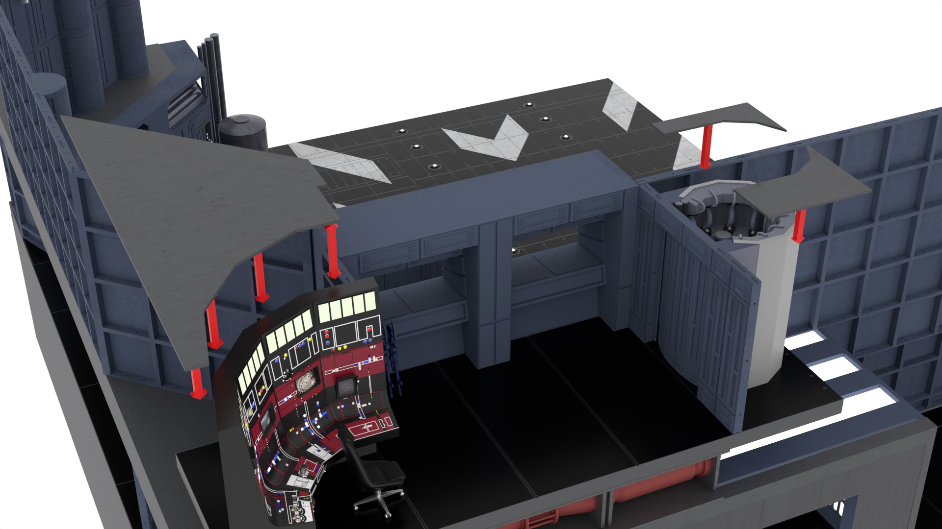 Set 1 - Death Star Docking bay 2037 1-12 scale Blackseries 3D Model Collection_54