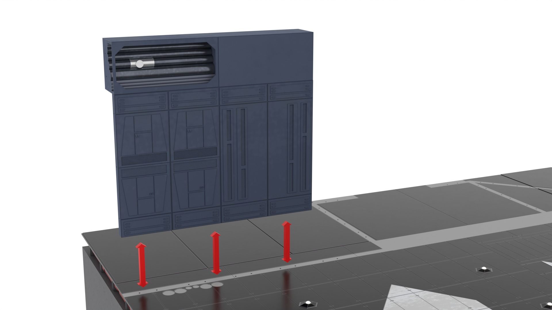 Set 1 - Death Star Docking bay 2037 1-12 scale Blackseries 3D Model Collection_71