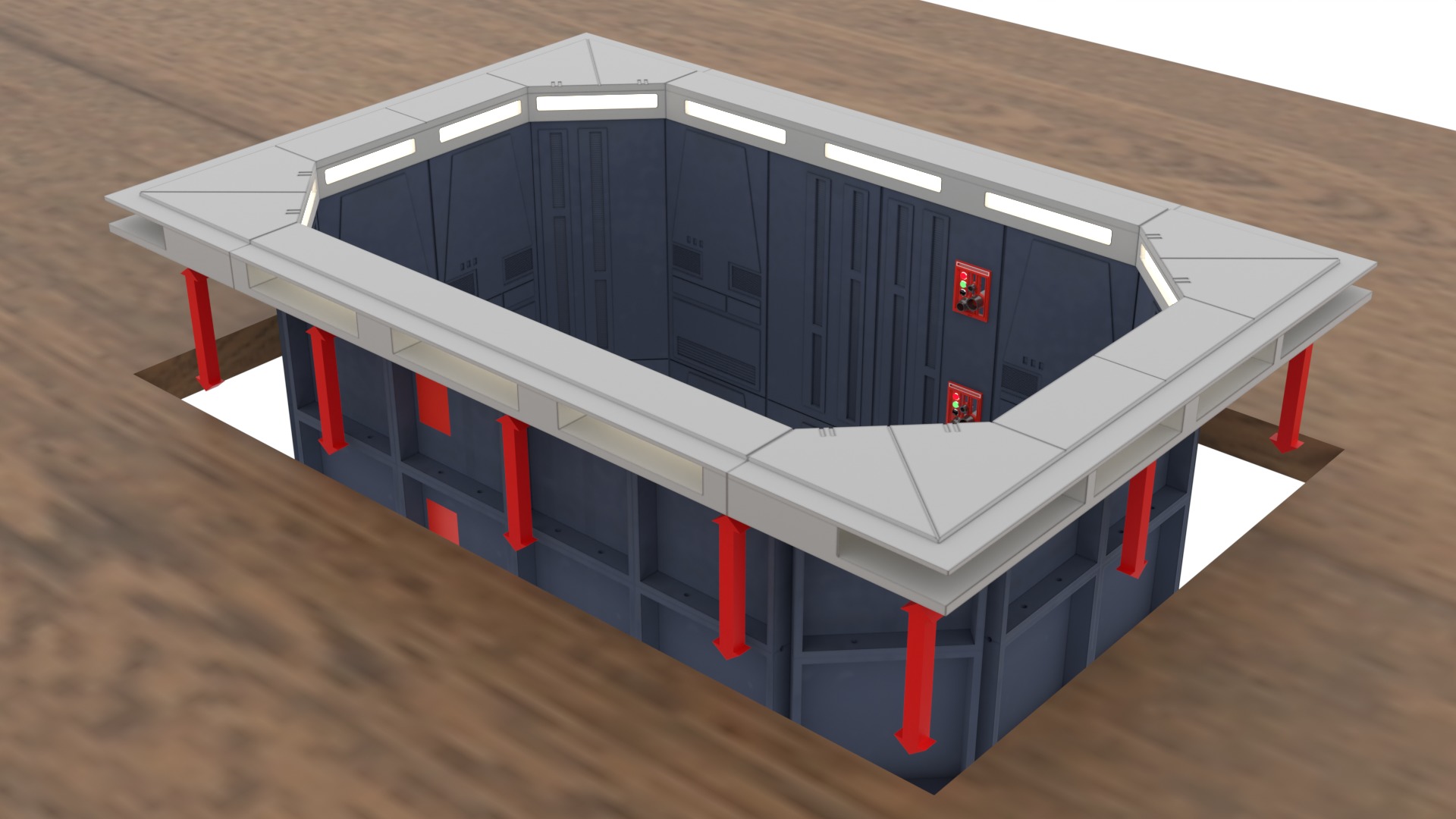 Set 1 - Death Star Docking bay 2037 1-12 scale Blackseries 3D Model Collection_66