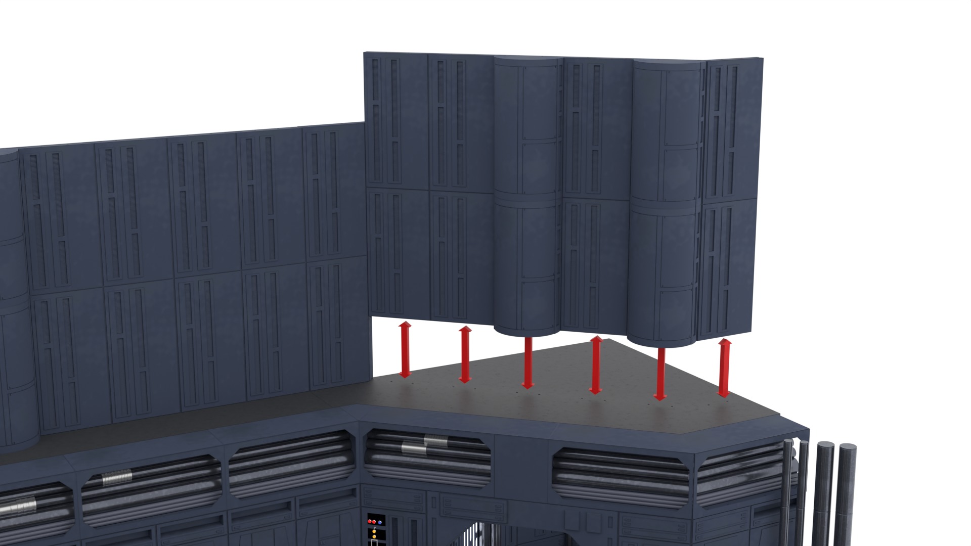 Set 1 - Death Star Docking bay 2037 1-12 scale Blackseries 3D Model Collection_84