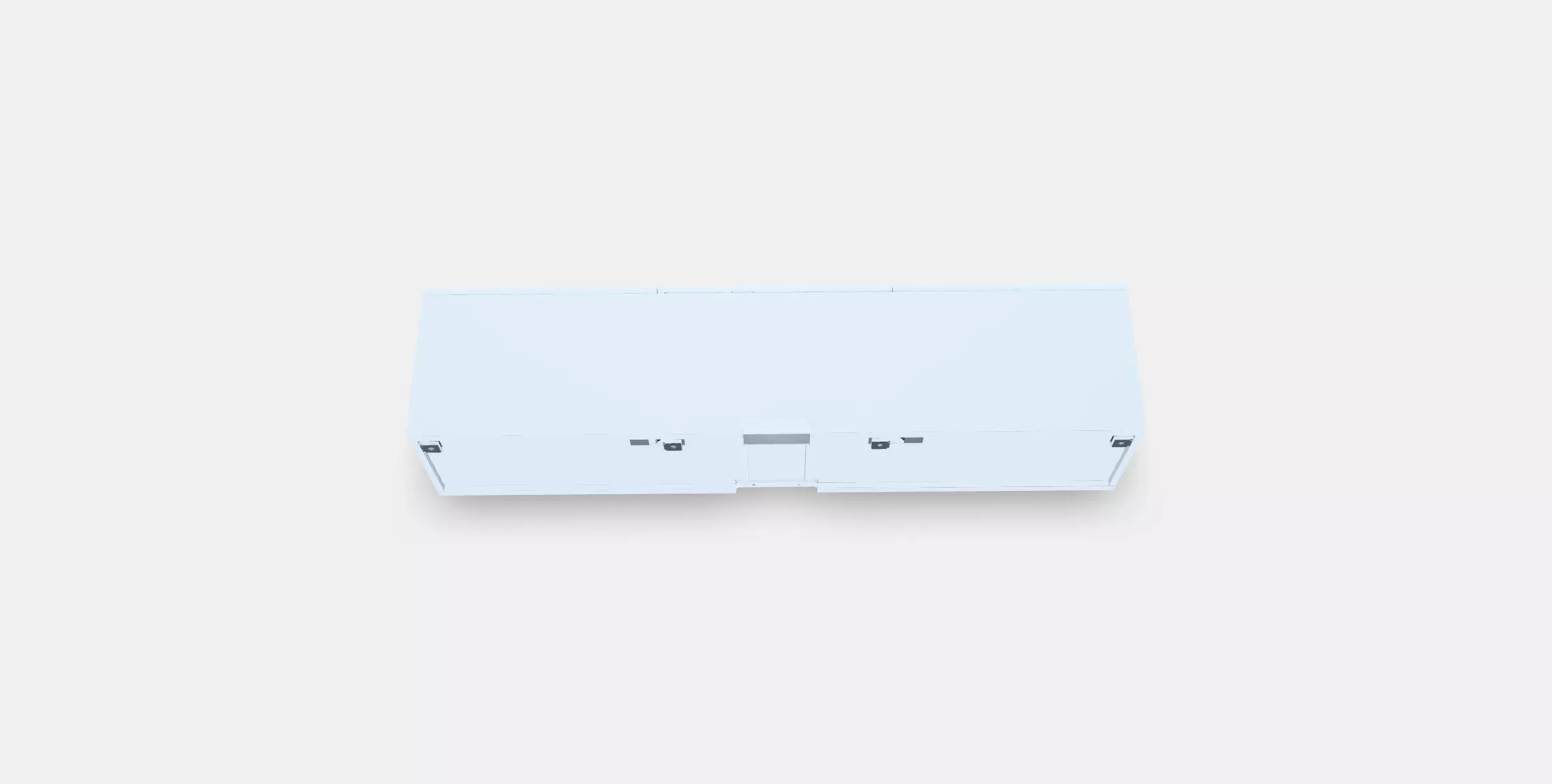 BESTA TV bench with doors 24 3D model