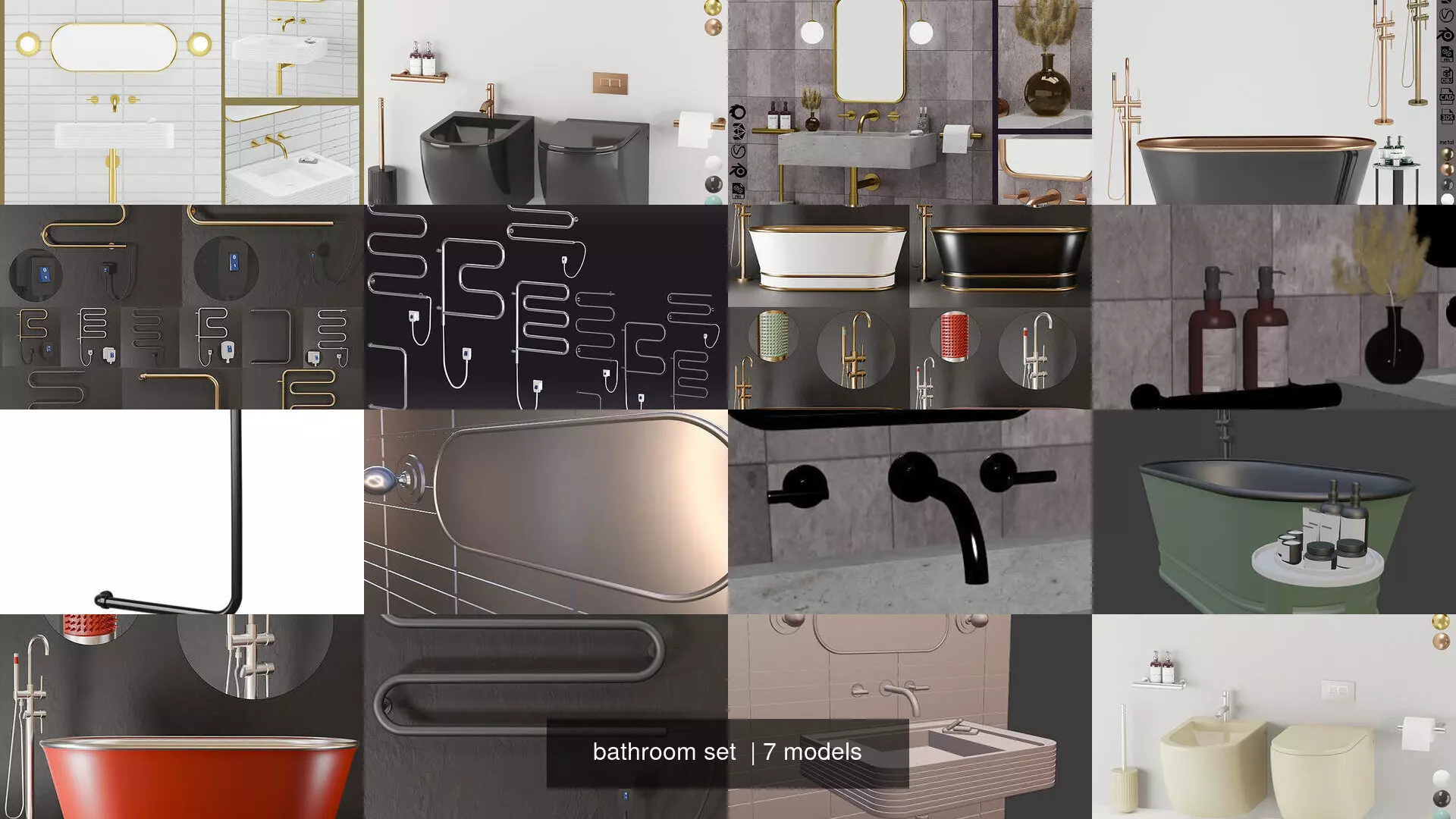 bathroom set  3D Model Collection_1
