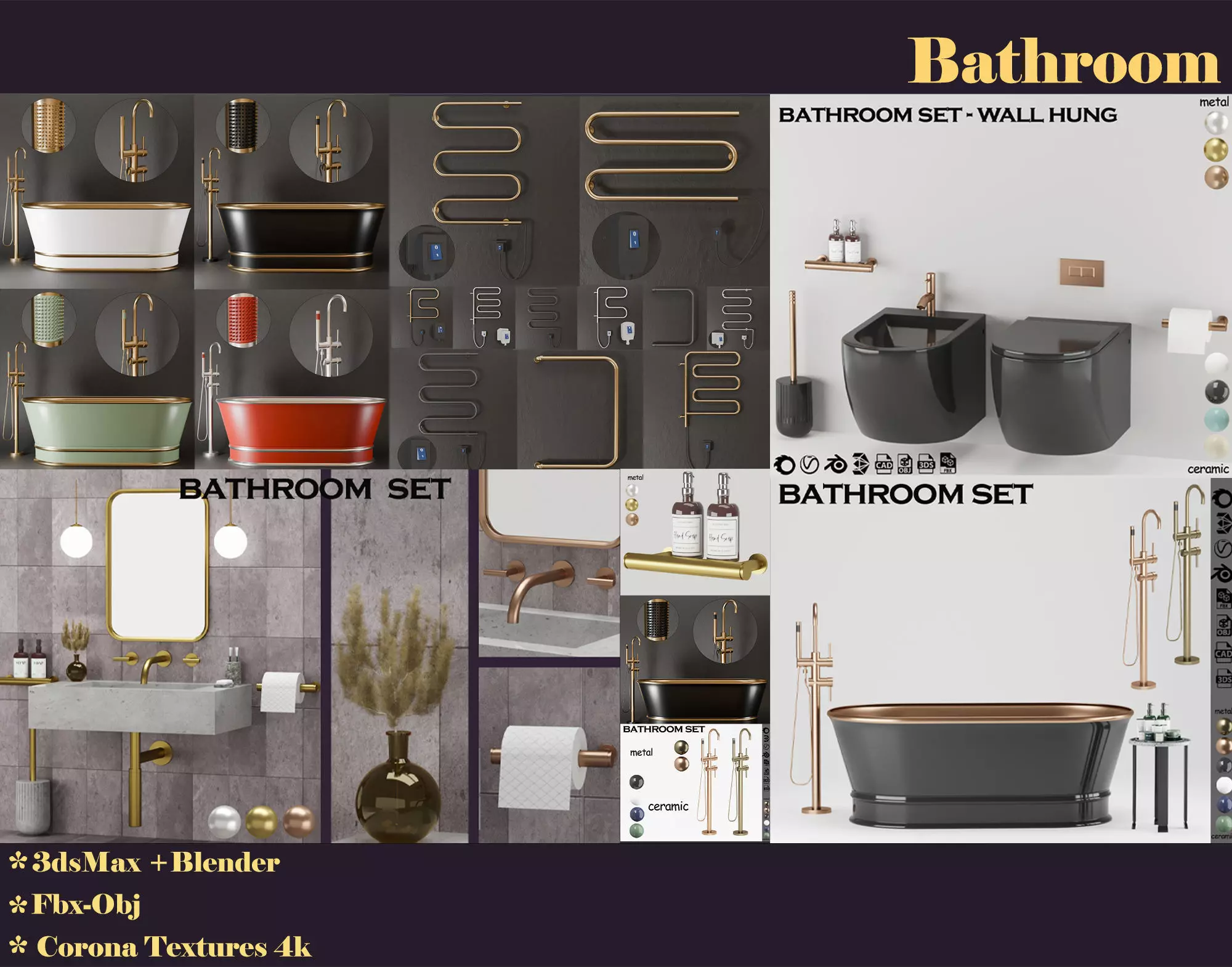 bathroom set  3D Model Collection_0
