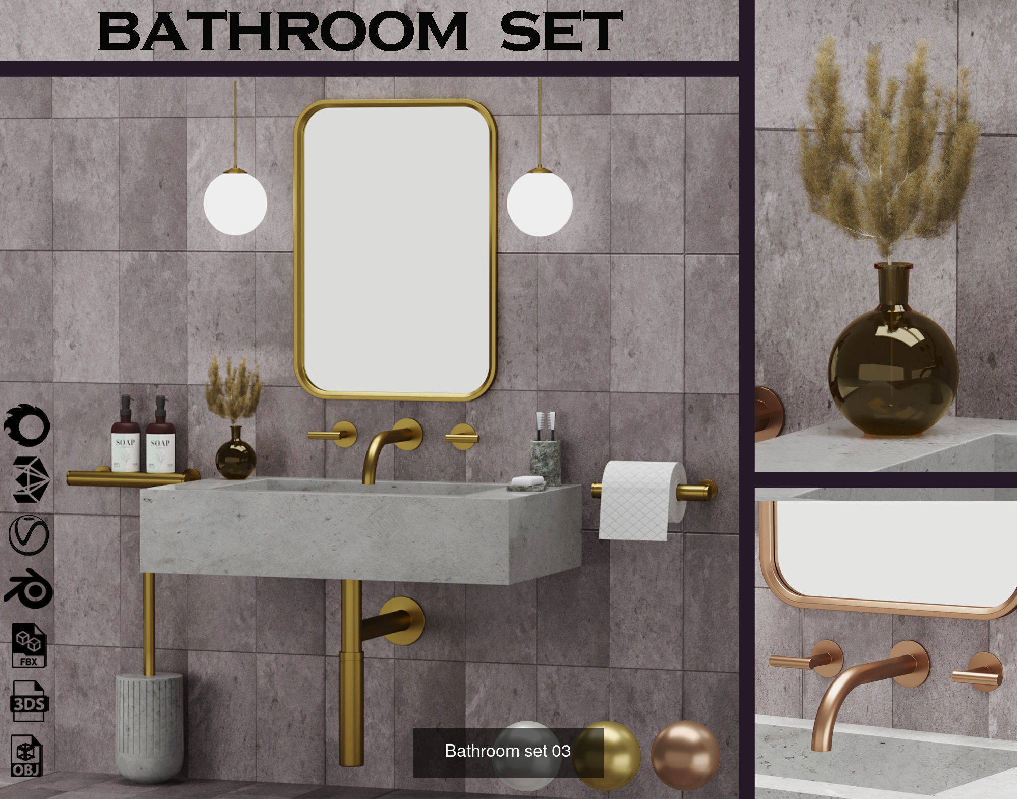 bathroom set  3D Model Collection_4
