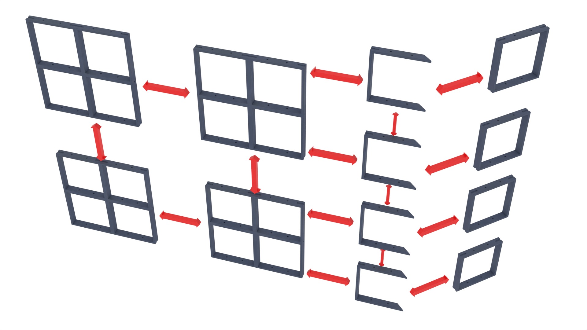 Set 1 - Death Star Docking bay 2037 1-18 scale Kenner Hasbro 3D Model Collection_40