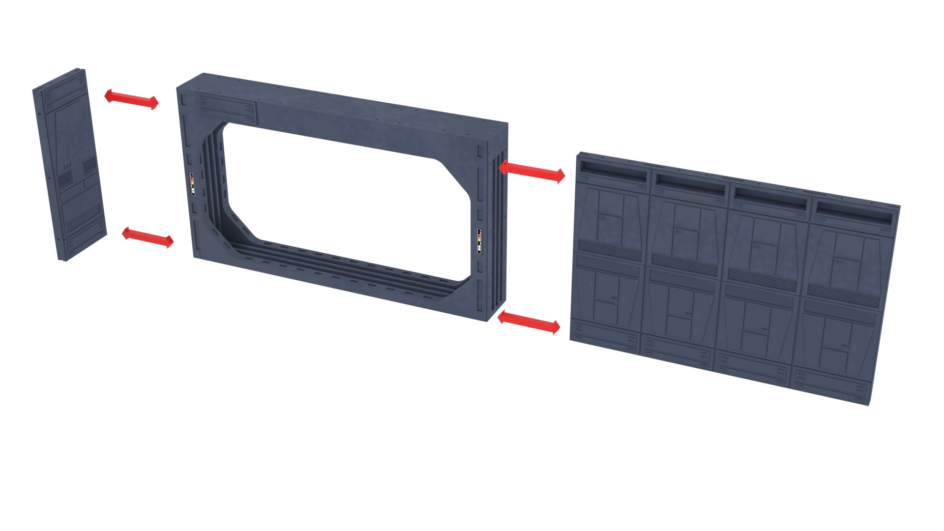 Set 1 - Death Star Docking bay 2037 1-18 scale Kenner Hasbro 3D Model Collection_99