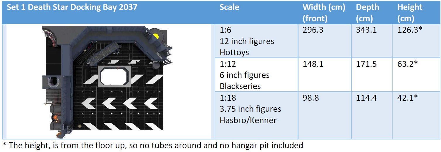 Set 1 - Death Star Docking bay 2037 1-18 scale Kenner Hasbro 3D Model Collection_111