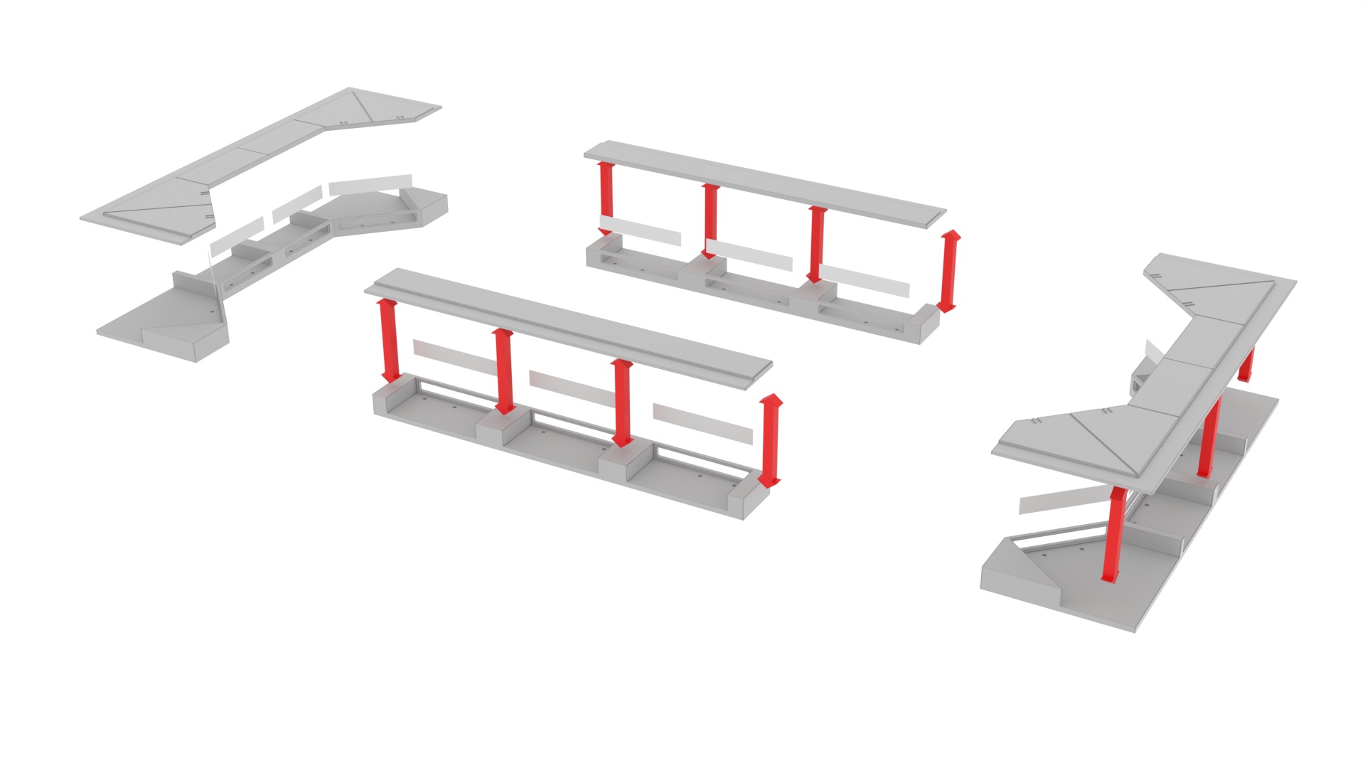 Set 1 - Death Star Docking bay 2037 1-18 scale Kenner Hasbro 3D Model Collection_58