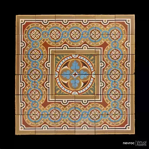Decorative tiles floor 01