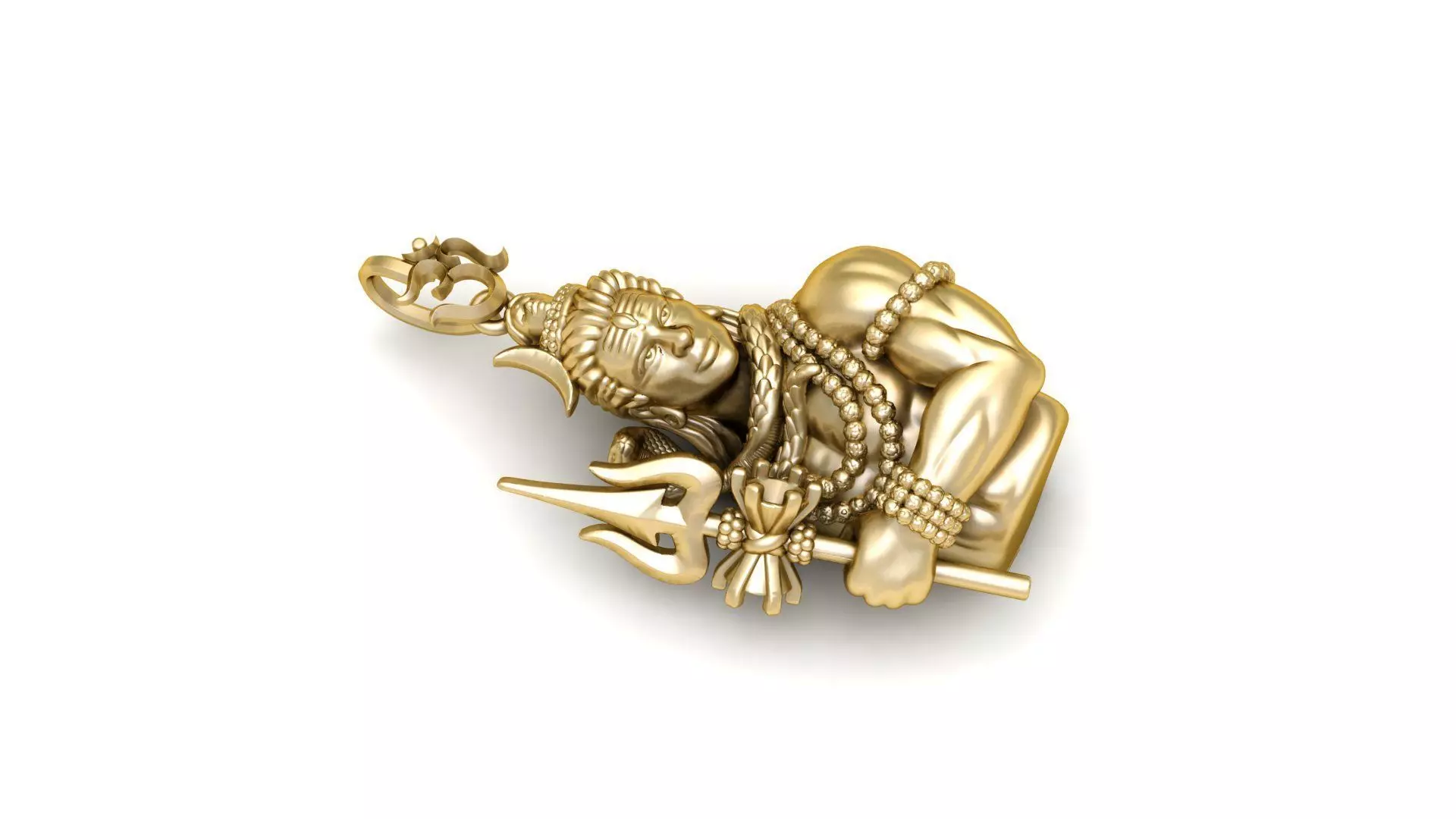 Shiva pendant gold 3D print model