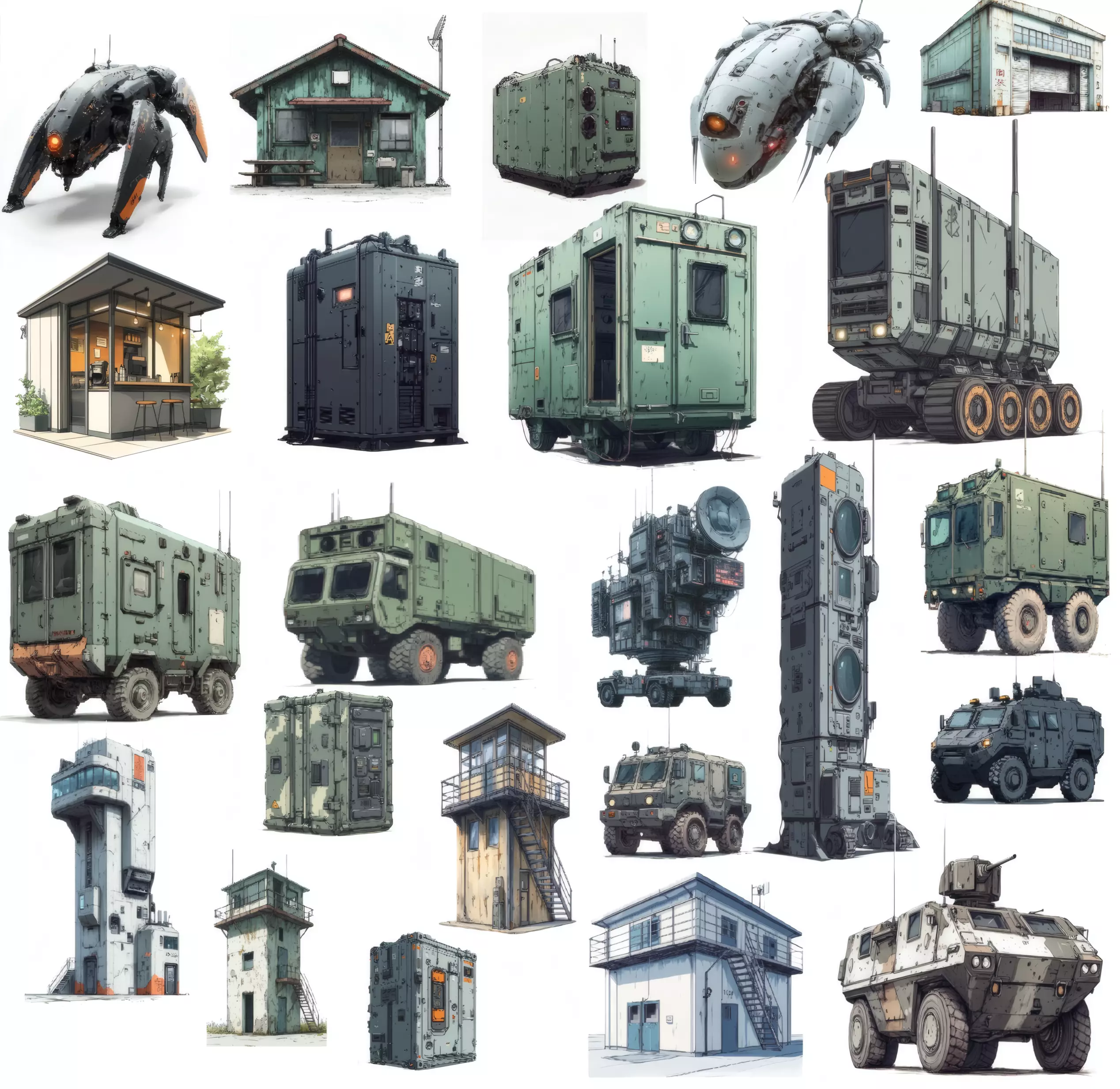 BIG Military Pack - 37 Vehicles - Low Poly 3D Models 3D model_0