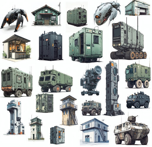 BIG Military Pack - 37 Vehicles - Low Poly 3D Models 3D model