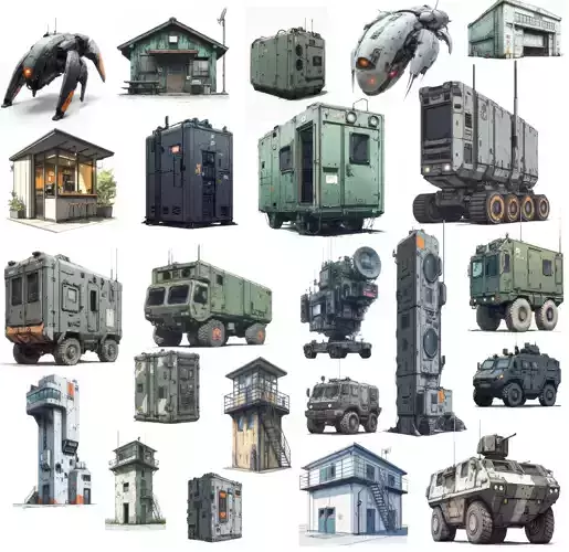 BIG Military Pack - 37 Vehicles - Low Poly 3D Models 3D model