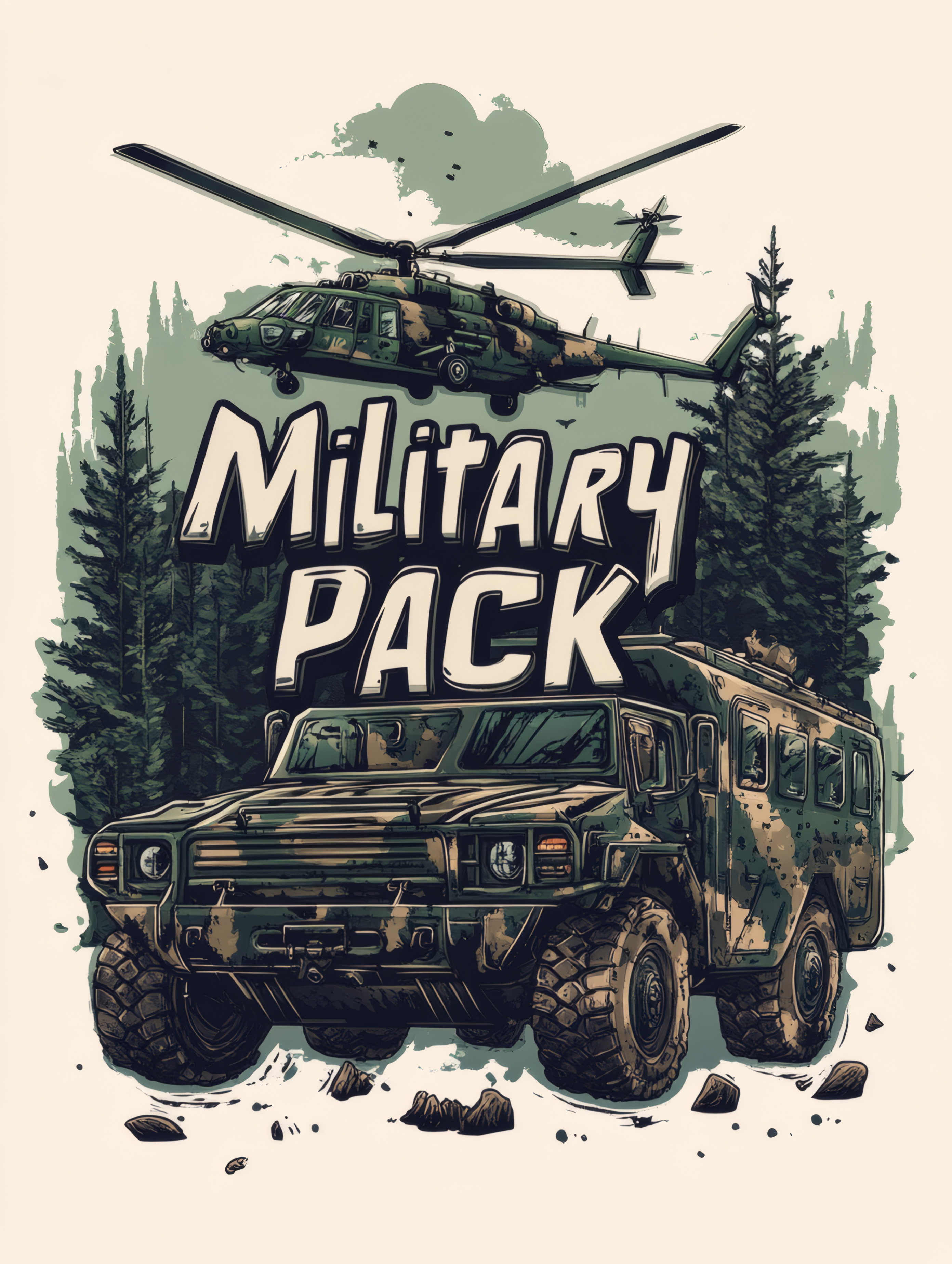 BIG Military Pack - 37 Vehicles - Low Poly 3D Models 3D model_2