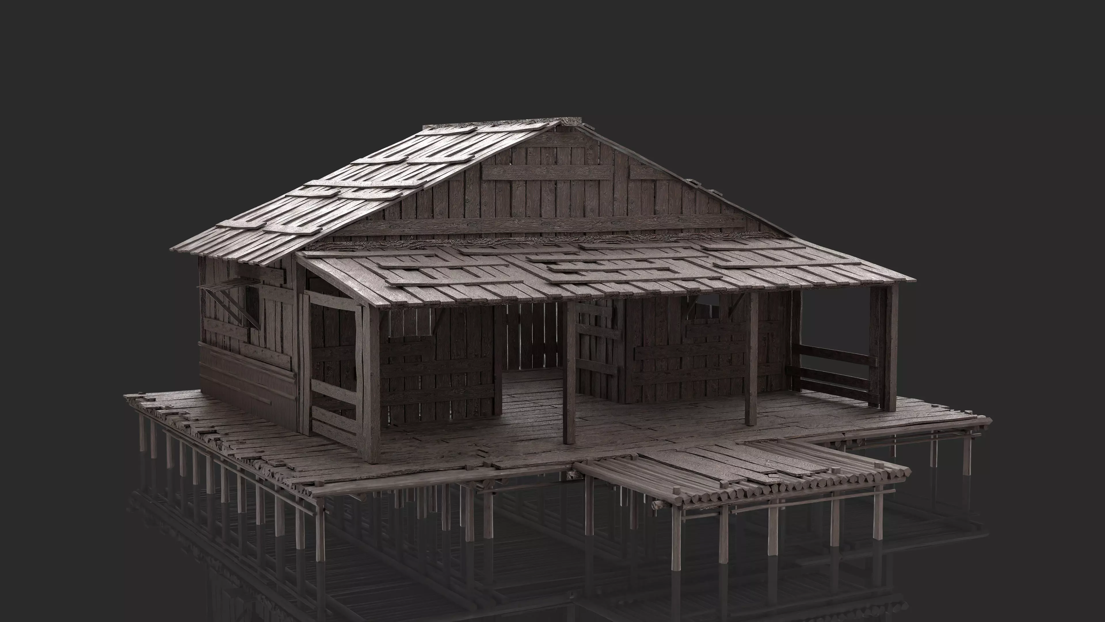 Fantasy Wooden House - Jungle Hut 3 3D model