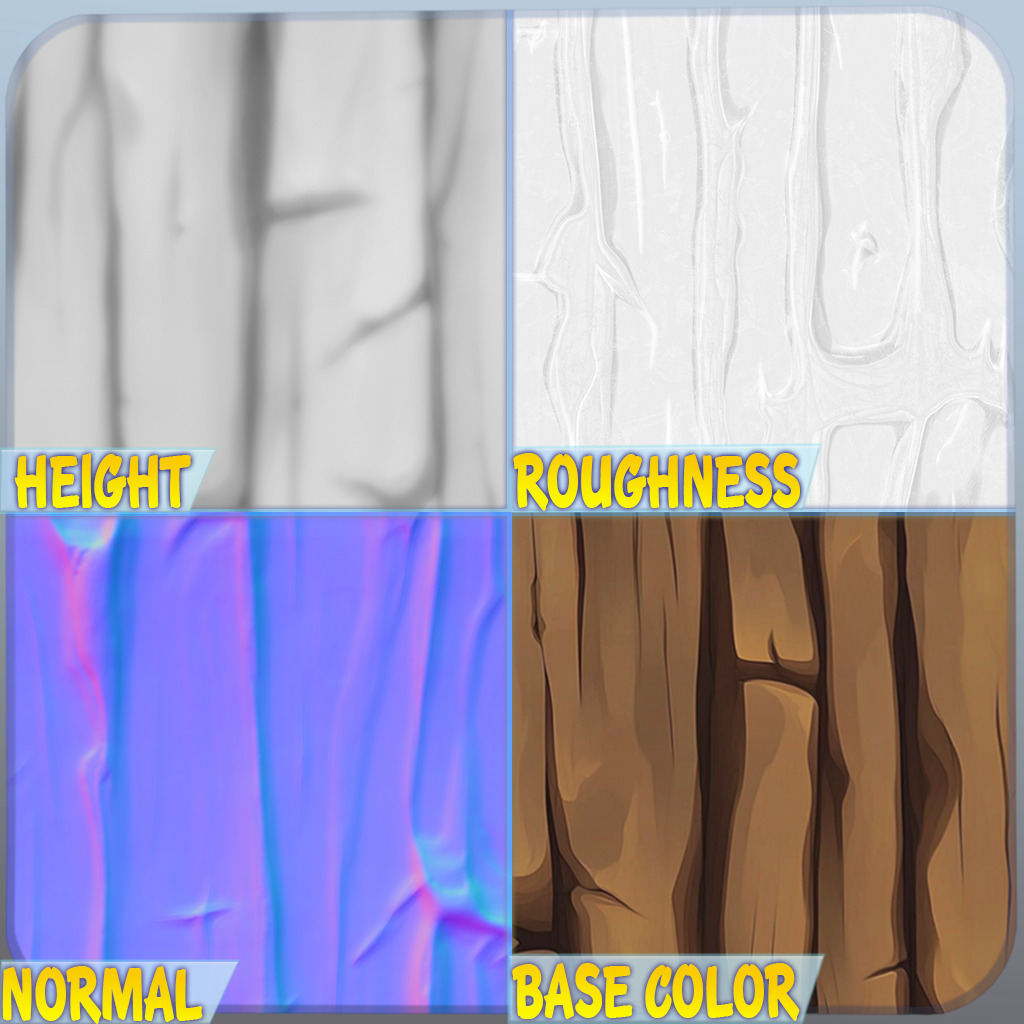 Stylized Bark Seamless Texture Texture_1