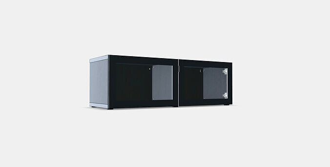 BESTA Shelf unit with glass doors 3D model
