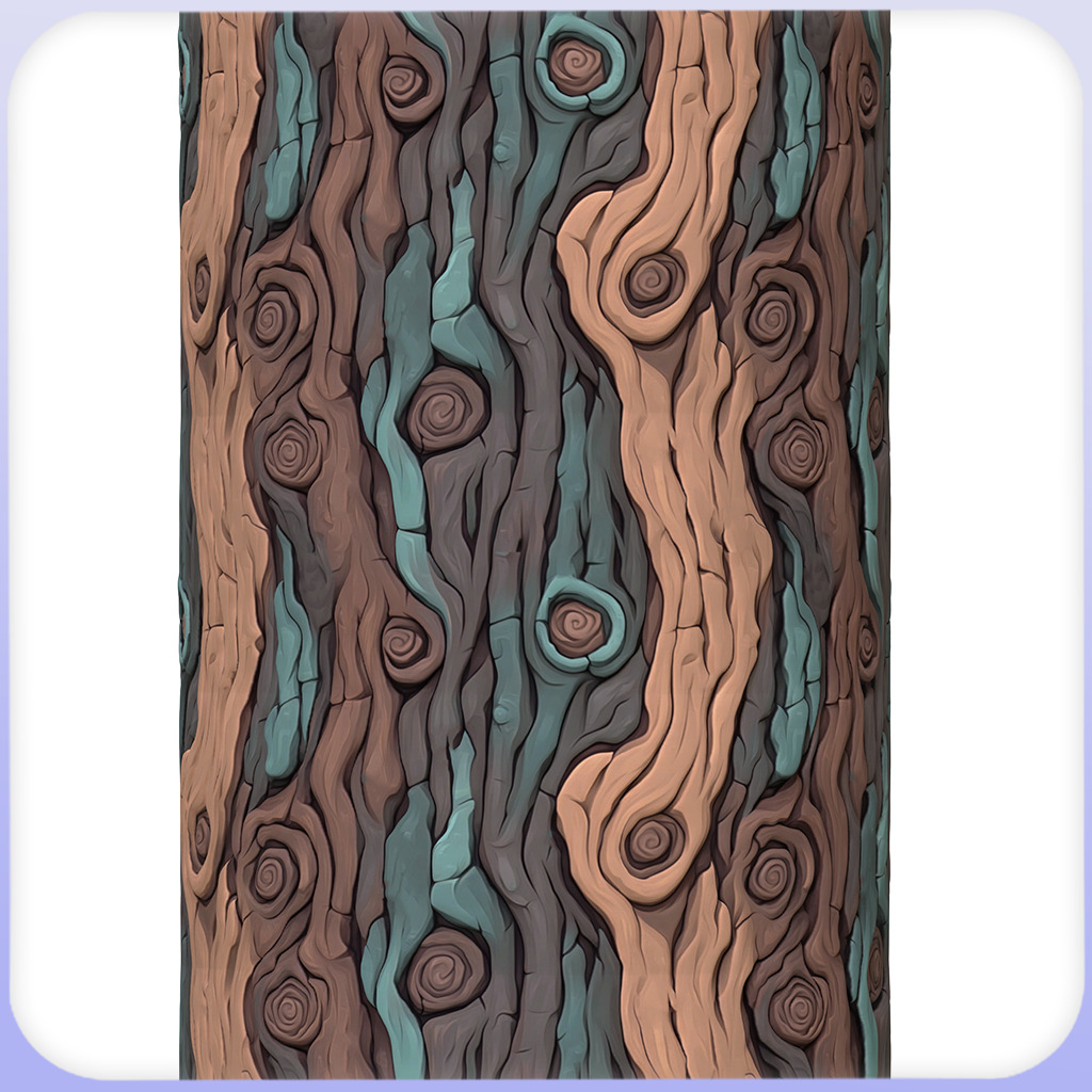 Stylized Bark Seamless Texture Texture_3
