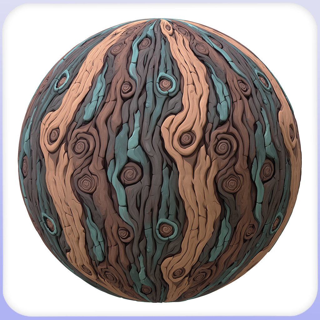 Stylized Bark Seamless Texture Texture_5
