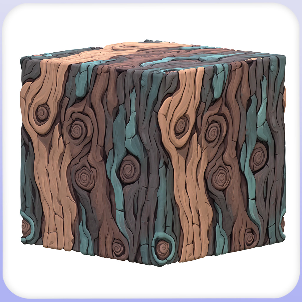 Stylized Bark Seamless Texture Texture_2