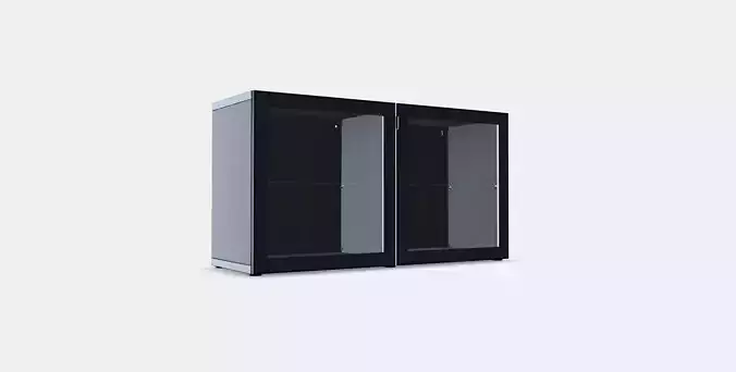 BESTA Shelf unit with glass doors 1