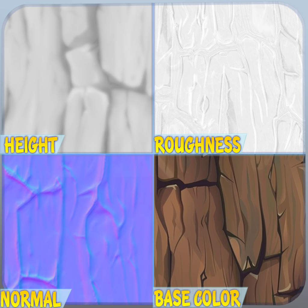 Stylized Bark Seamless Texture Texture_1