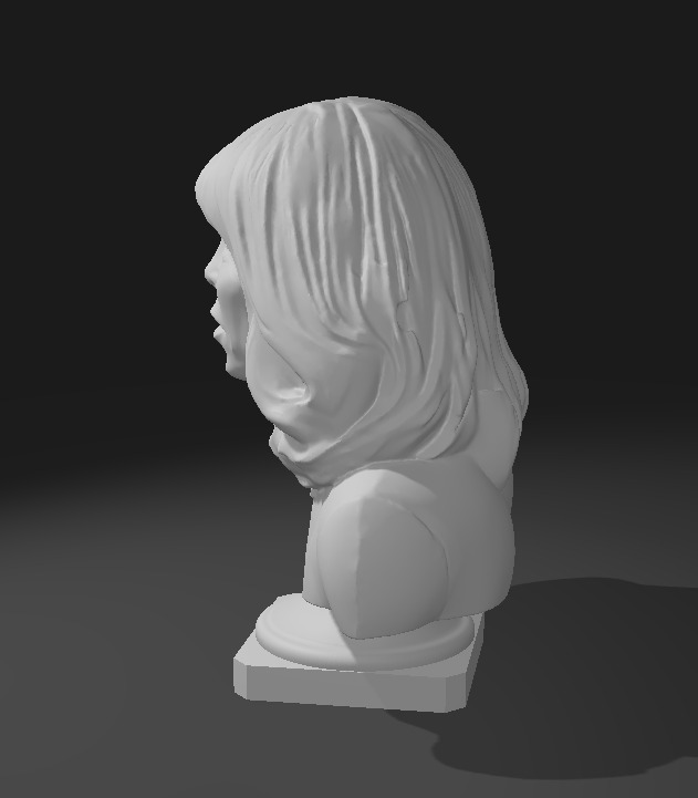 Brigitte Macron Portrait Sculture France Presidente Head 3D print model_2
